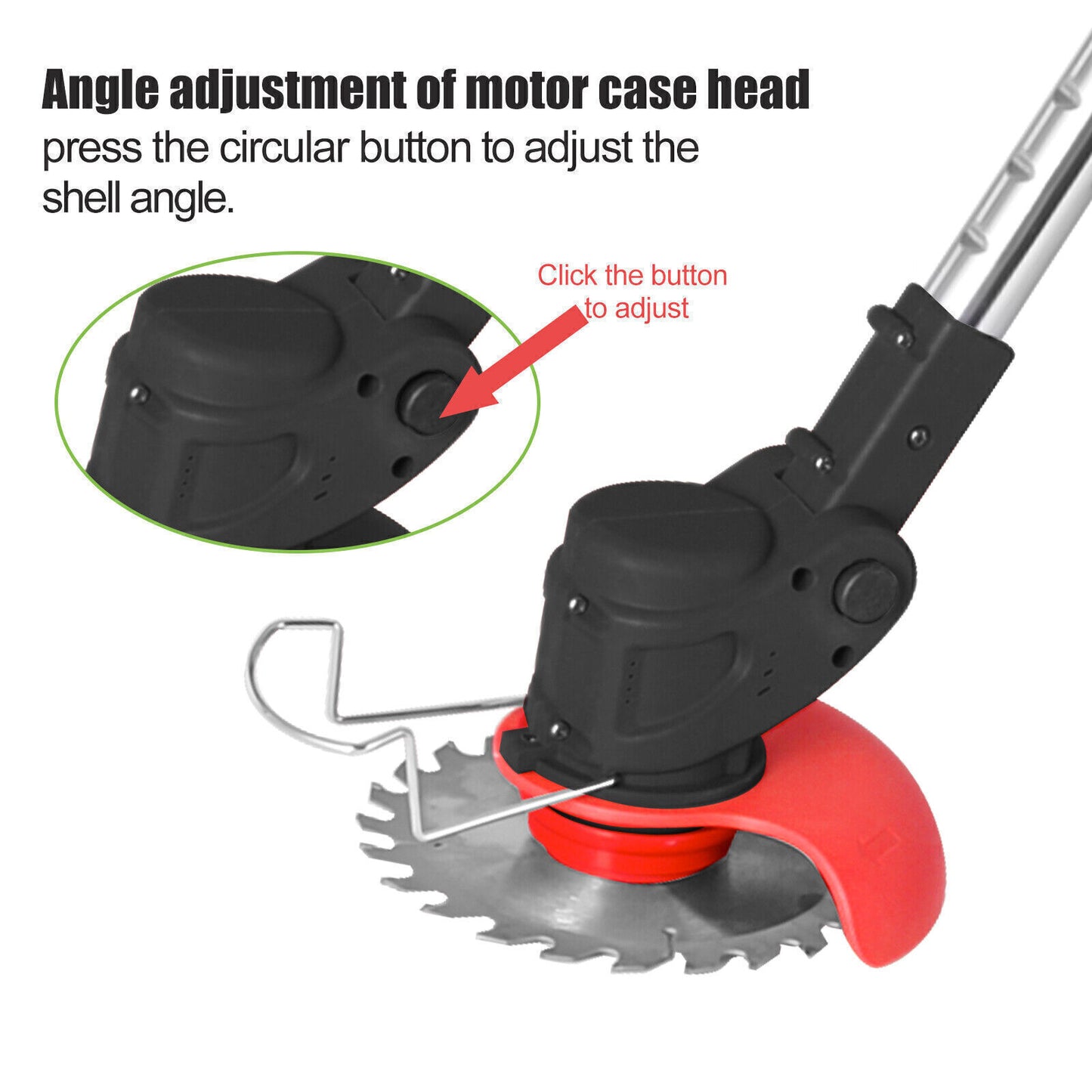 Cordless Grass Trimmer & Edger – 2x Batteries, 30 Blades, Adjustable Telescopic Shaft