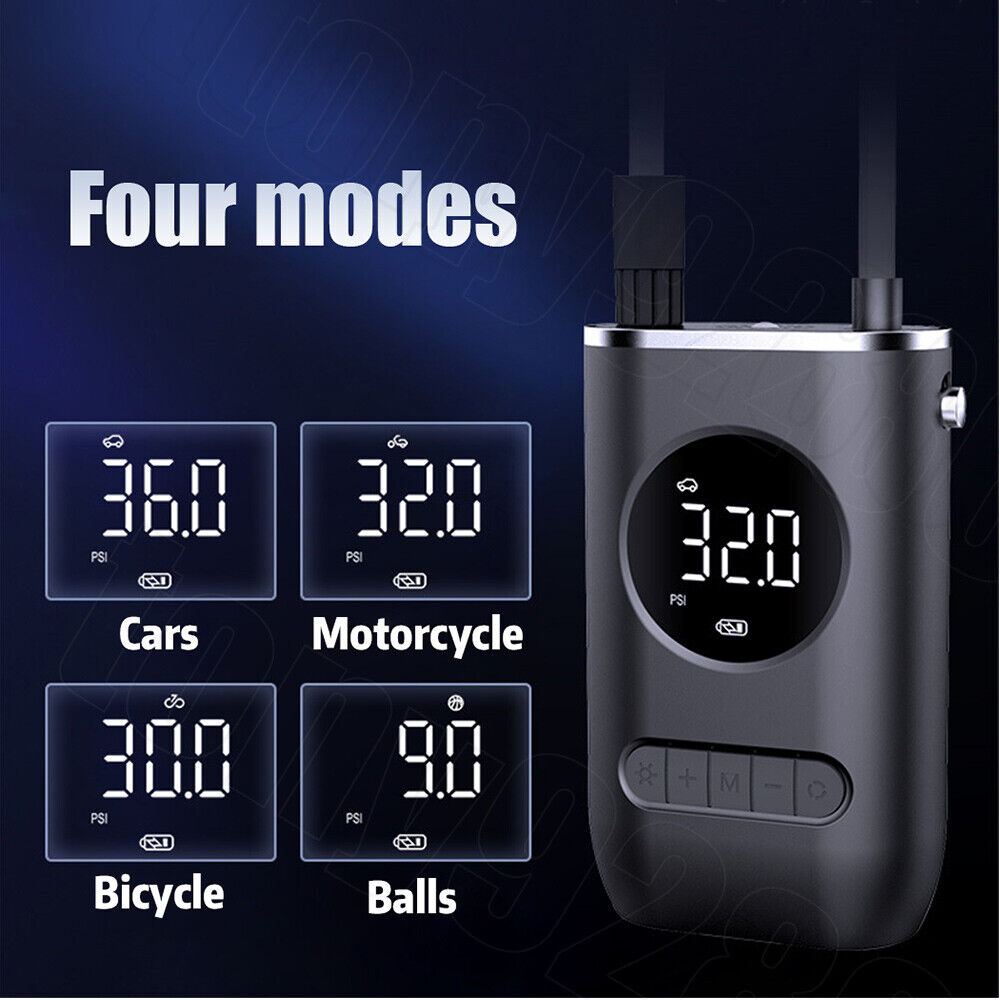 Cordless Rechargeable Tyre Inflator – 12V Portable Air Compressor with USB Charging