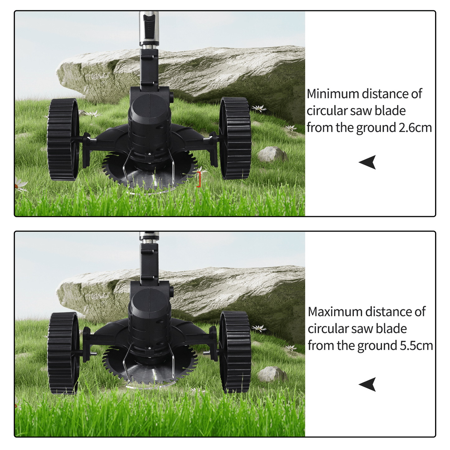 Cordless Grass Trimmer & Edger – 2x Batteries, 30 Blades, Adjustable Telescopic Shaft